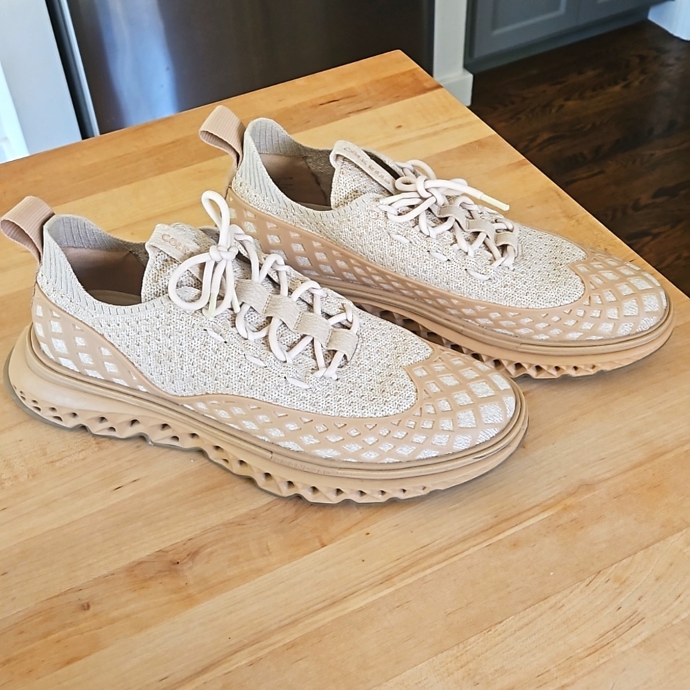 Cole Haan Mens 5.Zerogrand Work Sneaker Stitchlite Egret/Sesame Size 10.5